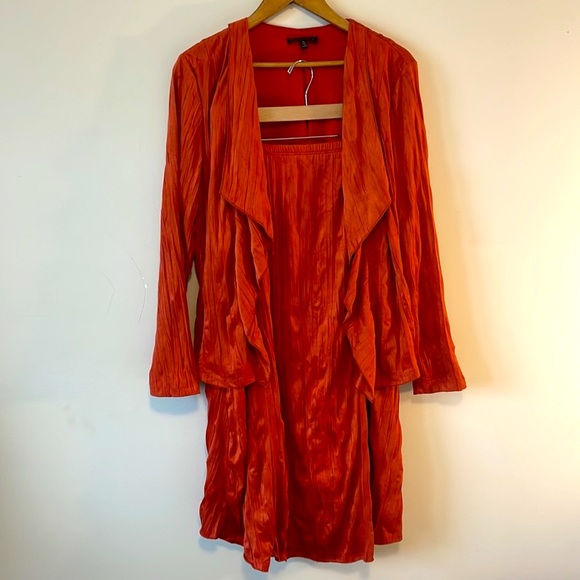 Picadilly Fashion Dresses & Skirts - Picadilly 2-piece burnt orange skirt & jacket faux suede